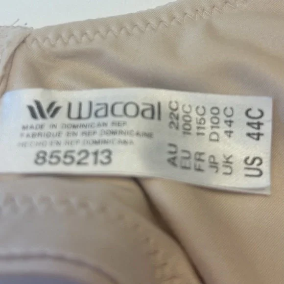 Wacoal 855213 Perfect Primer Full Figure Underwire Bra Plus Size 44C Nude Cream - Picture 9 of 9